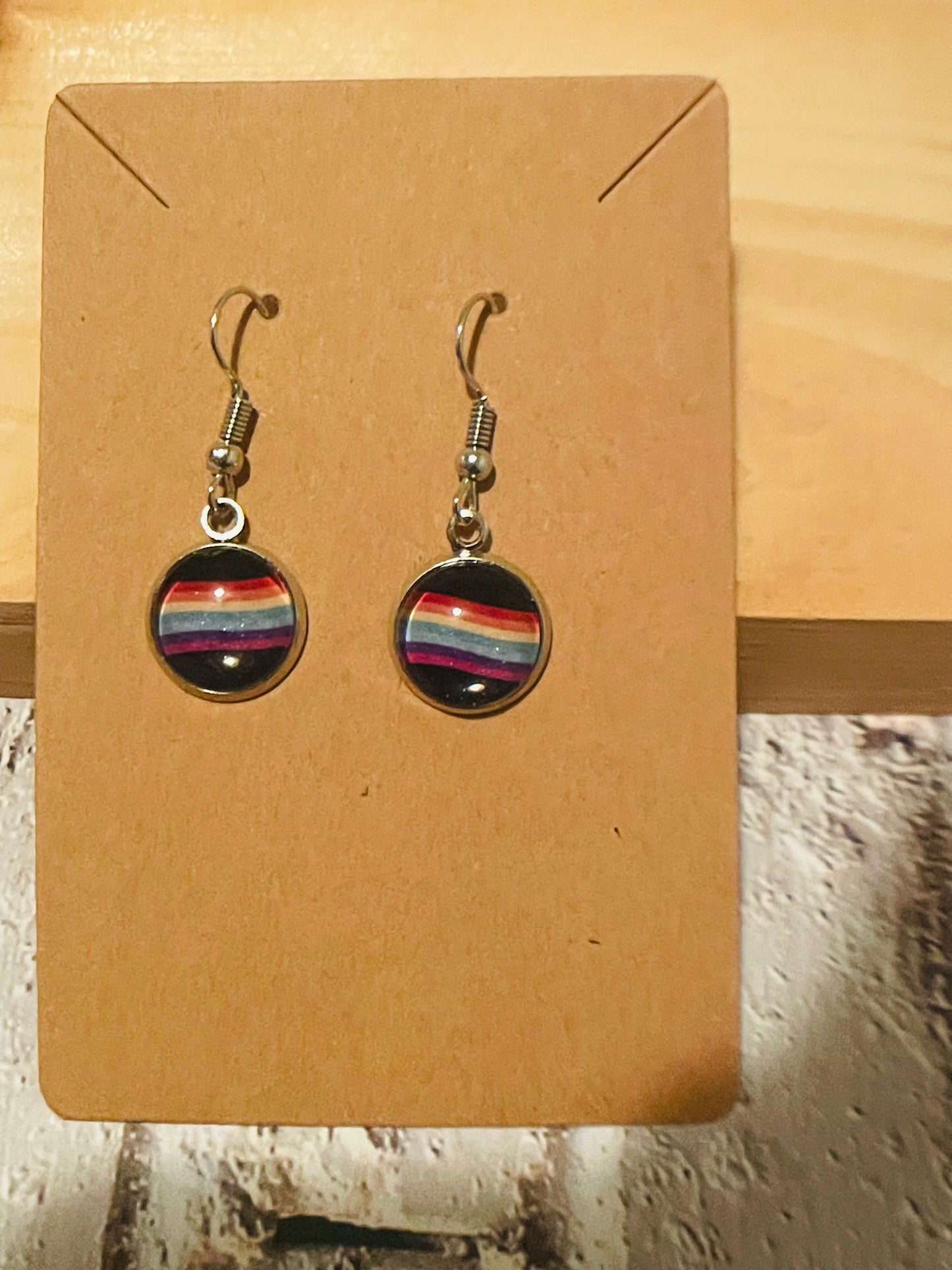 Black Rainbow Pride Earrings