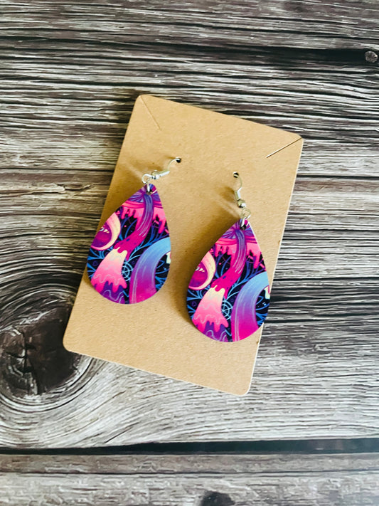 Multi colored Swirl Earrings