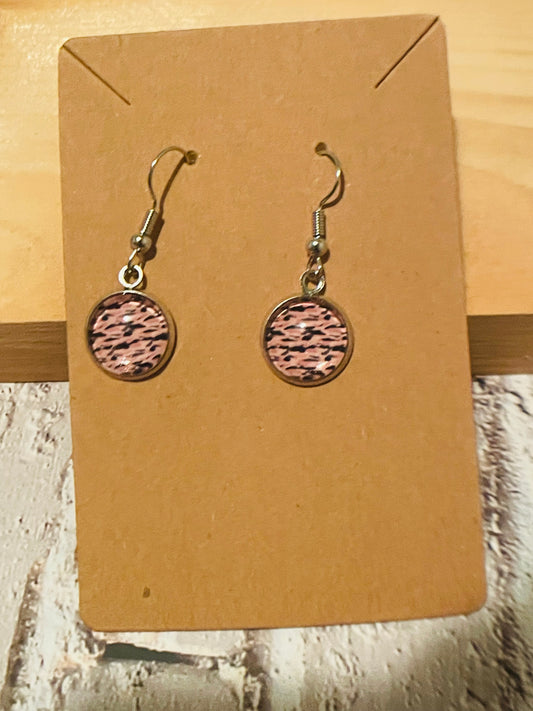 Pink Camo Earrings