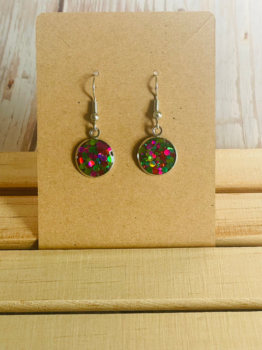 Watermelon Crawl Glitter Earrings